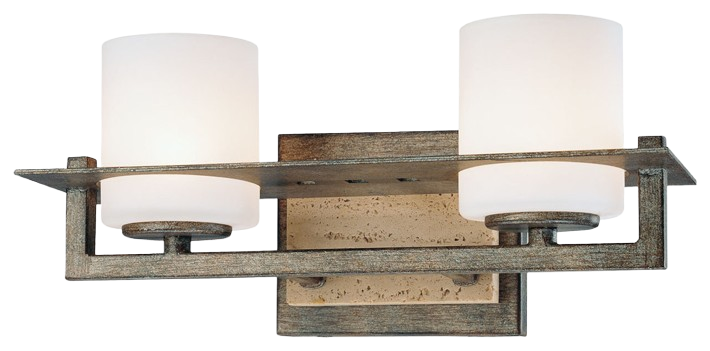 Minka-Lavery 6462-273 2-Light Bathroom Vanity Light In Aged Patina Iron