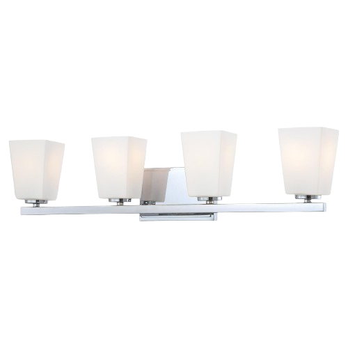 City Square Modern 2-Light Bathroom Vanity Light In Chrome - 6544-77
