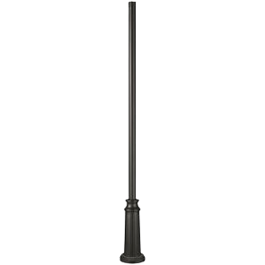 8Ft Surface Mount Lamp Post With Decorative Base – Black (6808Bk)