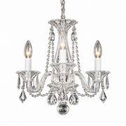 Schonbek Allegro 6993CL three-light crystal chandelier in Polished Silver