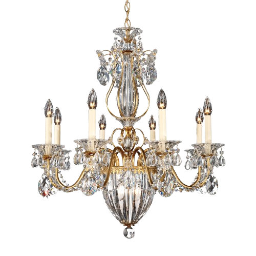 Schonbek Regina 8-Light Chandelier, Heirloom Bronze Finish W/ Heritage Crystal