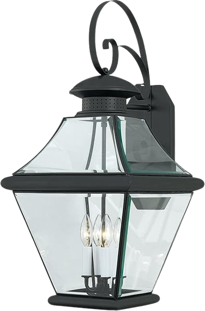 Quoizel Rutledge 4-Light Extra Large Outdoor Wall Lantern In Mystic Black Finish