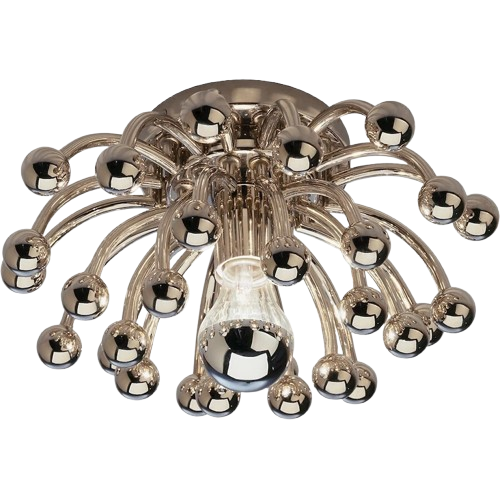 Robert Abbey Anemone 1-Light 13-Inch Flush Mount/Wall Sconce In Polished Nickel