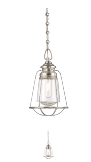 Savoy House 7-5060-1-SN mini pendant in satin nickel on a plain background