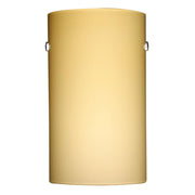 Besa Tamburo 7042VG-SN wall sconce with warm Vanilla Glossy curved shade