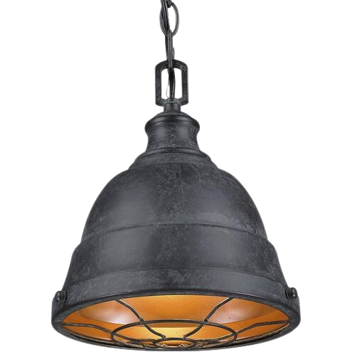 Bartlett Small Pendant Ceiling Light – Black Patina Finish