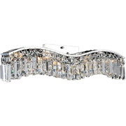CWI Lighting 8004W30C 30-inch chrome bathroom wall light fixture with crystal