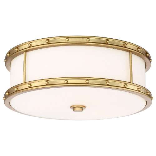 15.5-inch LED Flush Mount Ceiling Light - Modern Decorative Round Light Fixture, Liberty Gold