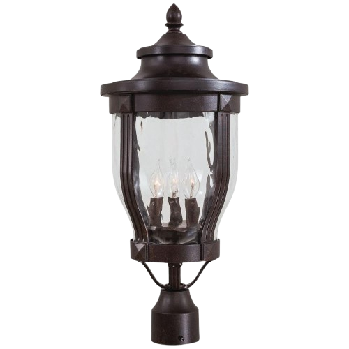 Minka Lavery Merrimack 3-Light Traditional Outdoor Post Mount Lantern
