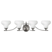 Hinkley Addison 5864PL four-light Polished Antique Nickel vanity light with etched opal glass