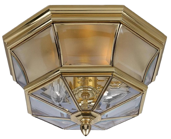 Quoizel Newbury Solid Brass 3-Light Exterior Ceiling Light