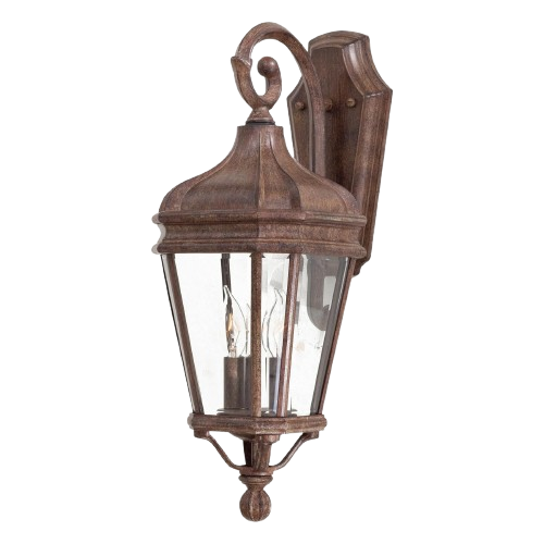Minka-Lavery Harrison 2-Light Outdoor Wall Lantern Vintage Rust