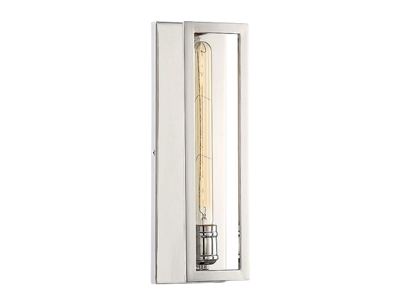 Clifton 1-Light Wall Sconce In Polished Nickel – Modern Indoor Wall Light