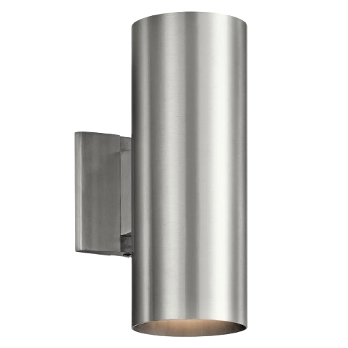 Kichler 9244BA 2-Light Outdoor Wall Light – Brushed Aluminum Finish