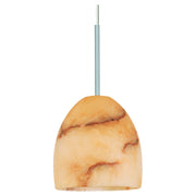 Ambiance 94760-698 pendant shade with warm alabaster veining and an Antique Brushed Nickel stem