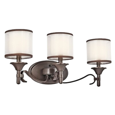 Kichler Lacey 3-Light Transitional Bath Vanity Light In Mission Bronze