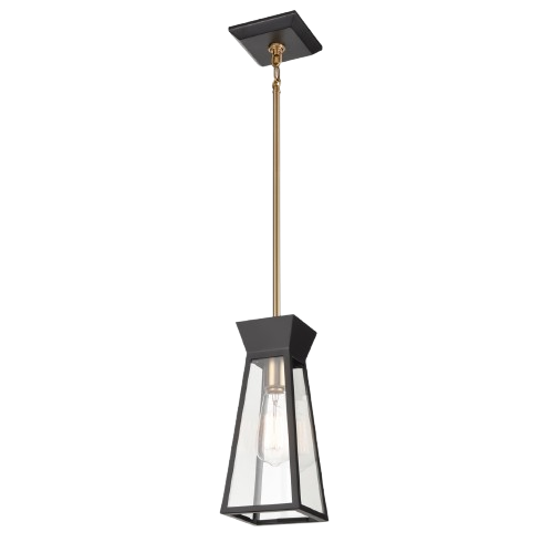 Artcraft Lucian 1-Light Mini Pendant - Matte Black Finish, Modern Hanging Ceiling Light, Ac11850Bk