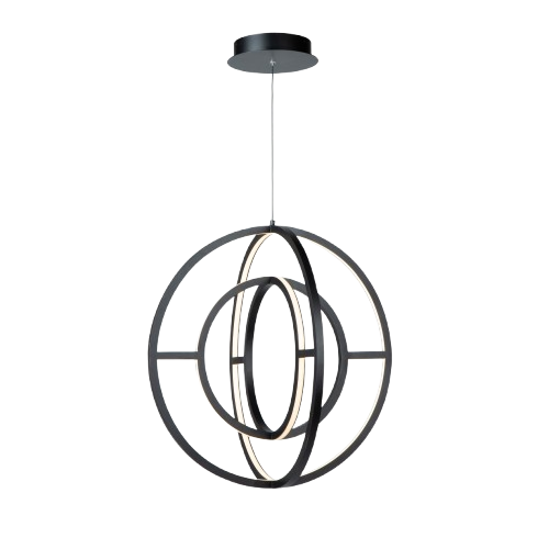 Artcraft AC6659BK Celestial 22" LED Mini Chandelier in Matte Black Finish