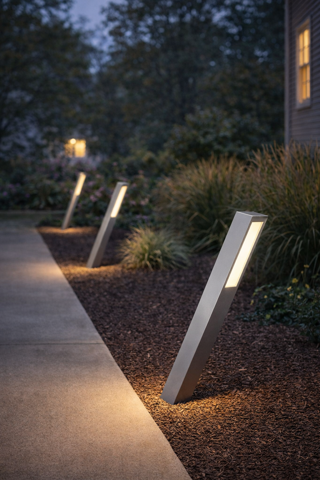 Piza 12V 1.50W LED Landscape Path Light – Titanium Finish