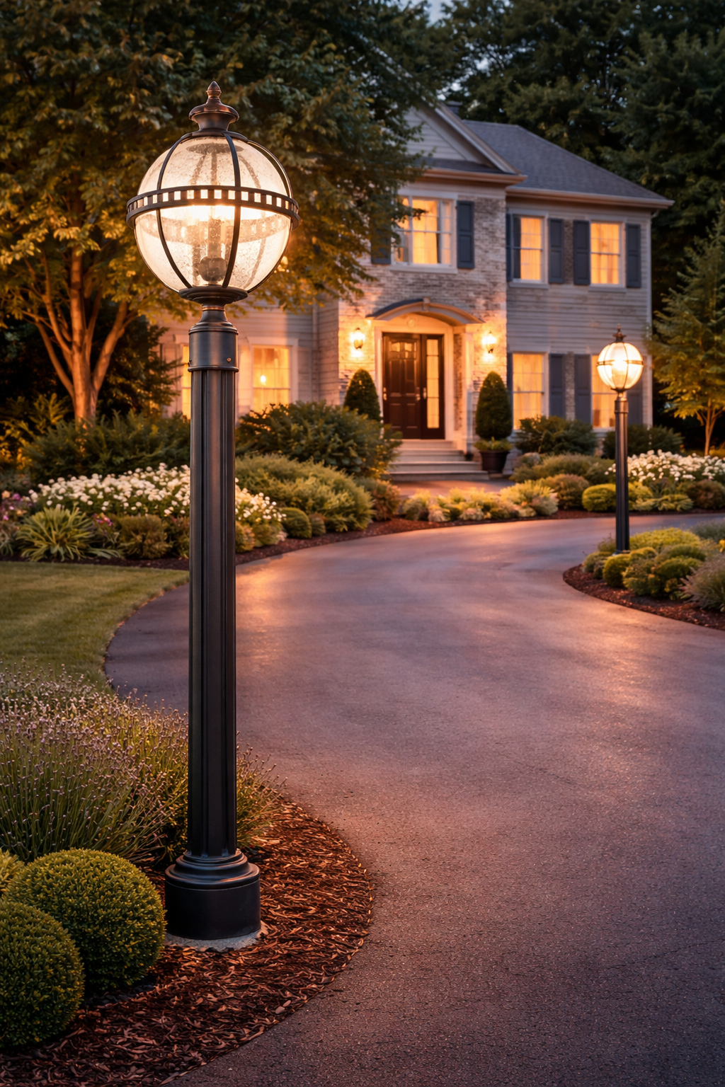 Kichler 49604LD TLUCH 3-Light Outdoor Post Mount Lantern