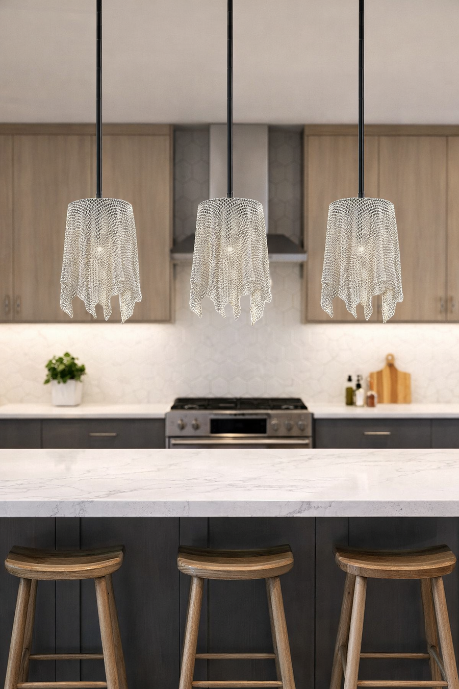 Kichler 1-Light Mini Pendant Downlight In Brushed Nickel – Modern Ceiling Hanging Light