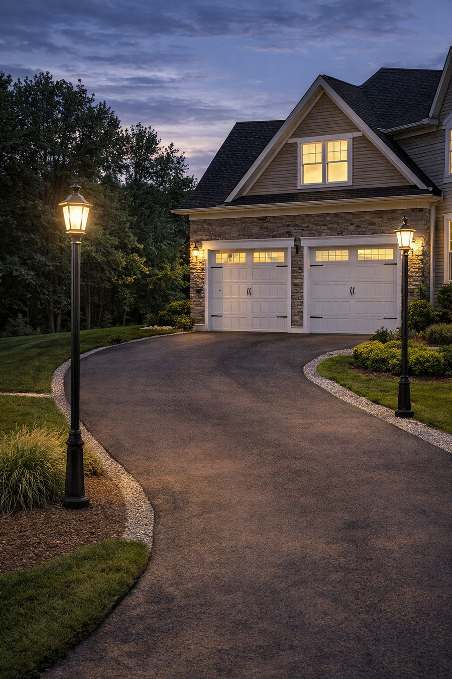 8Ft Surface Mount Lamp Post With Decorative Base – Black (6808Bk)