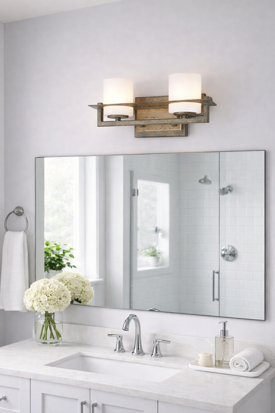 Minka-Lavery 6462-273 2-Light Bathroom Vanity Light In Aged Patina Iron