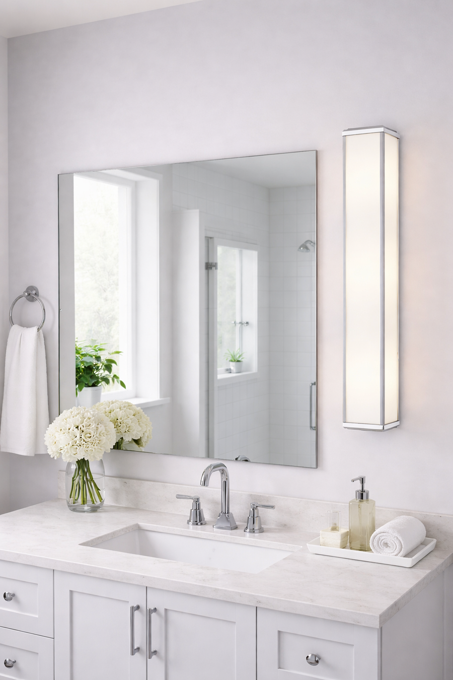 Minka-Lavery Daventry 6913-613 3-Light Bathroom Vanity Light In Polished Nickel