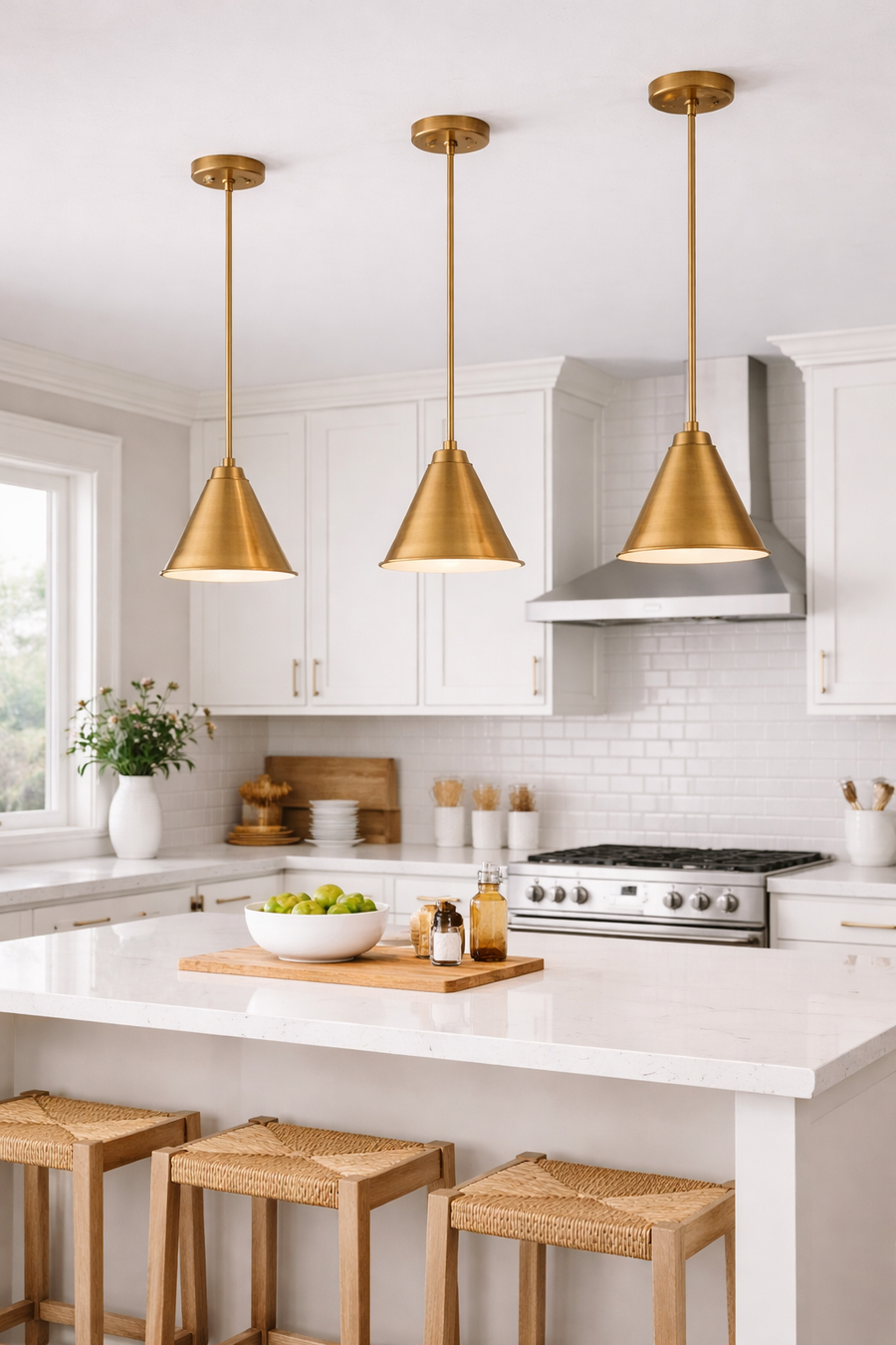 Z-Lite Eaton 1-Light Rubbed Brass Pendant