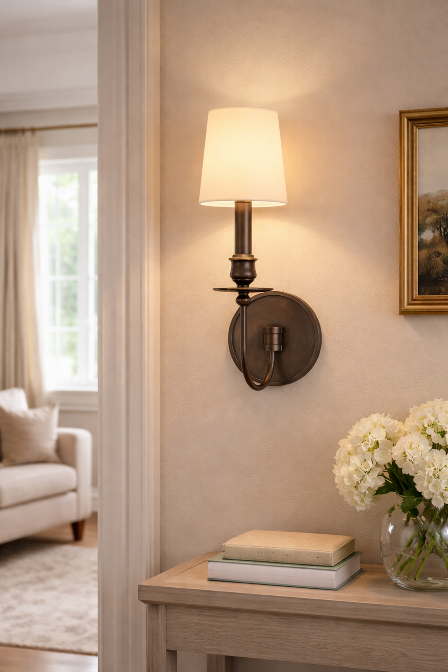 Cohasset 1-Light Wall Sconce – Old Bronze Indoor Wall Light