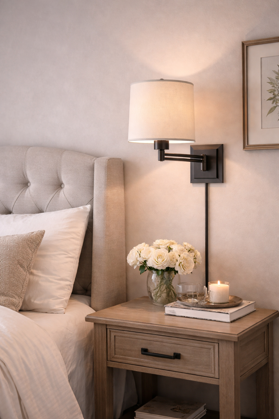 Decorative Wall Swing 1-Light Swing Arm Wall Lamp