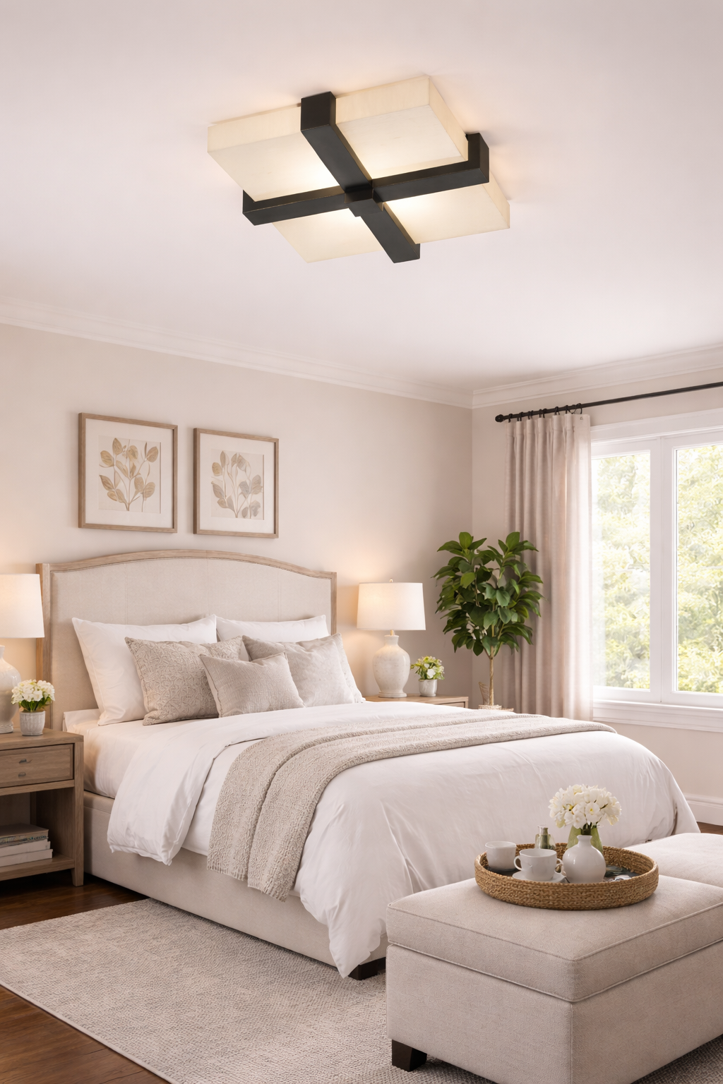 Robert Abbey In Doughnut Deep Patina Bronze Flushmount Ceiling Light In Marbelized