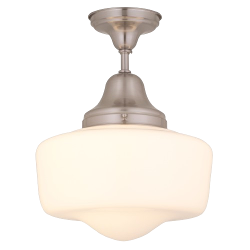DVI Lighting DVP7511 Schoolhouse 1-Light Semi-Flush Ceiling Fixture – 18″ Tall, Energy Star Rated