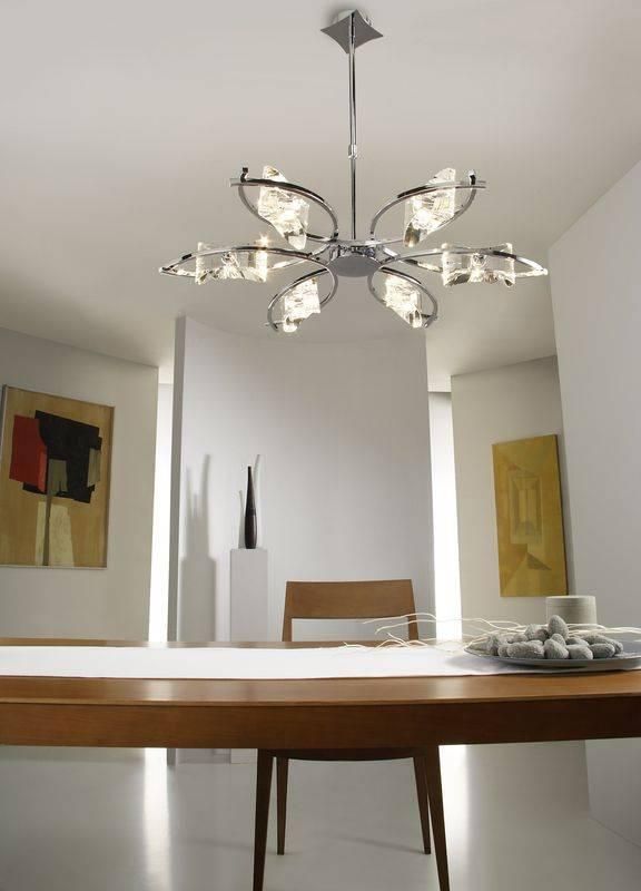 Mantra Krom 6-Light Chrome Pendant Light