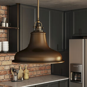 Emery 1-Light 14" Palladian Bronze Pendant Ceiling Light