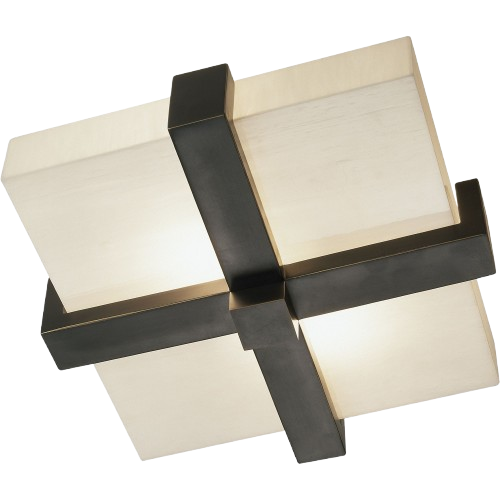 Robert Abbey In Doughnut Deep Patina Bronze Flushmount Ceiling Light In Marbelized