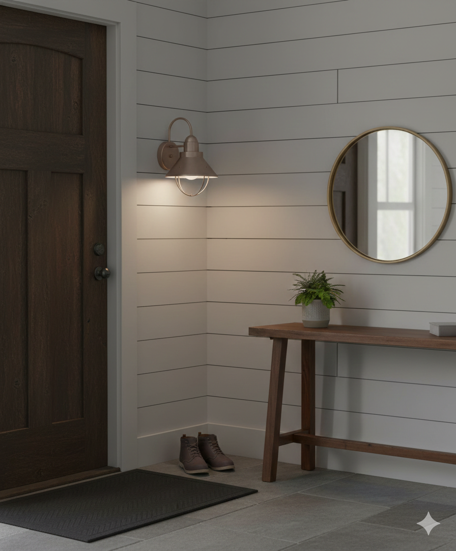 Kichler 11098Ni 1-Light Outdoor Wall Lantern In Brushed Nickel