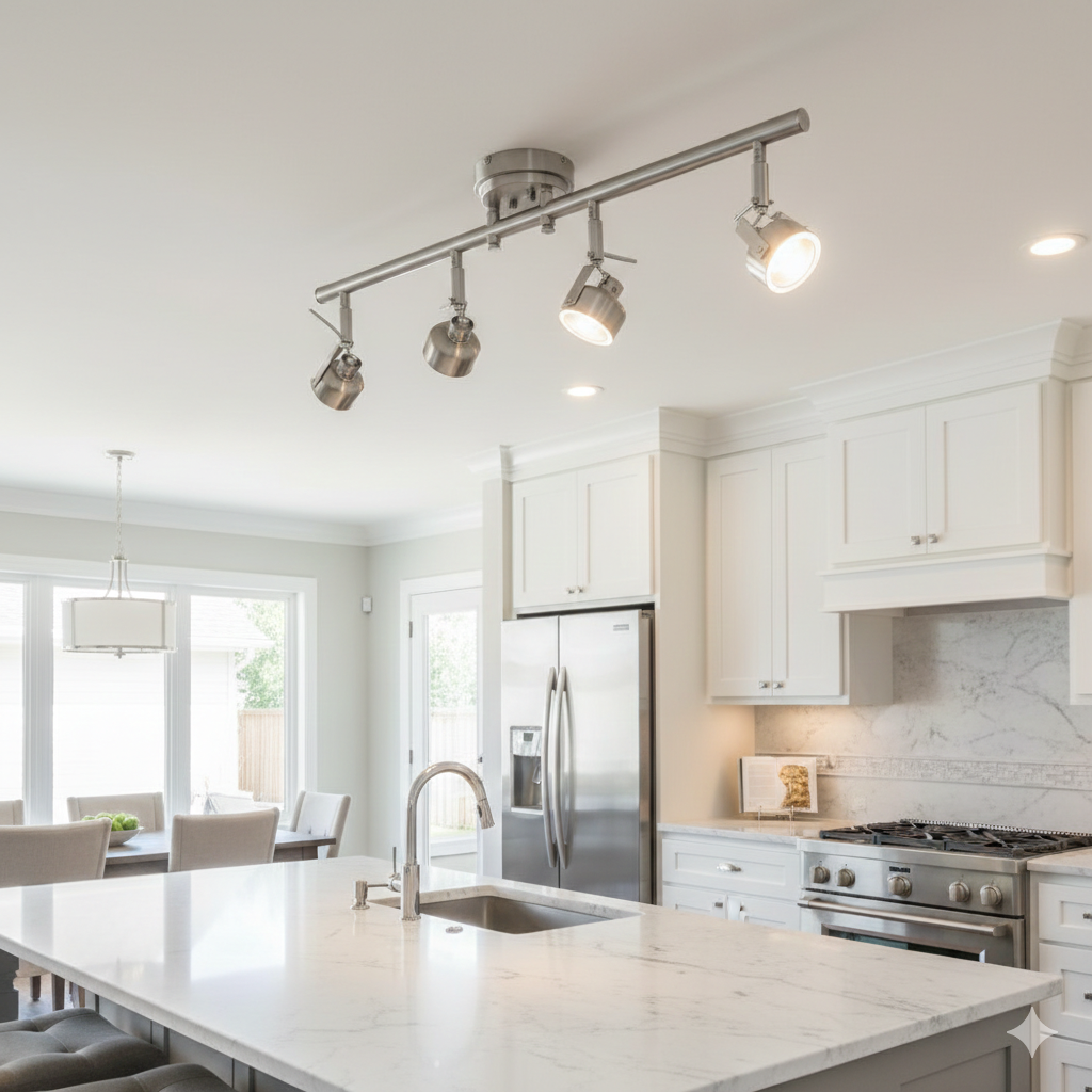 Kichler 10326NI 4-Light LED Rail Light – 35.9W Brushed Nickel Fixture