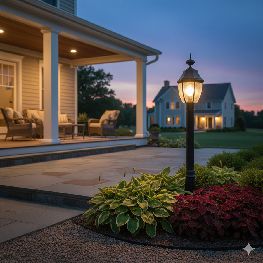 Quoizel Lighting Newbury Nyl9011K Led Outdoor Post Lantern – 16W 2700K Mystic Black