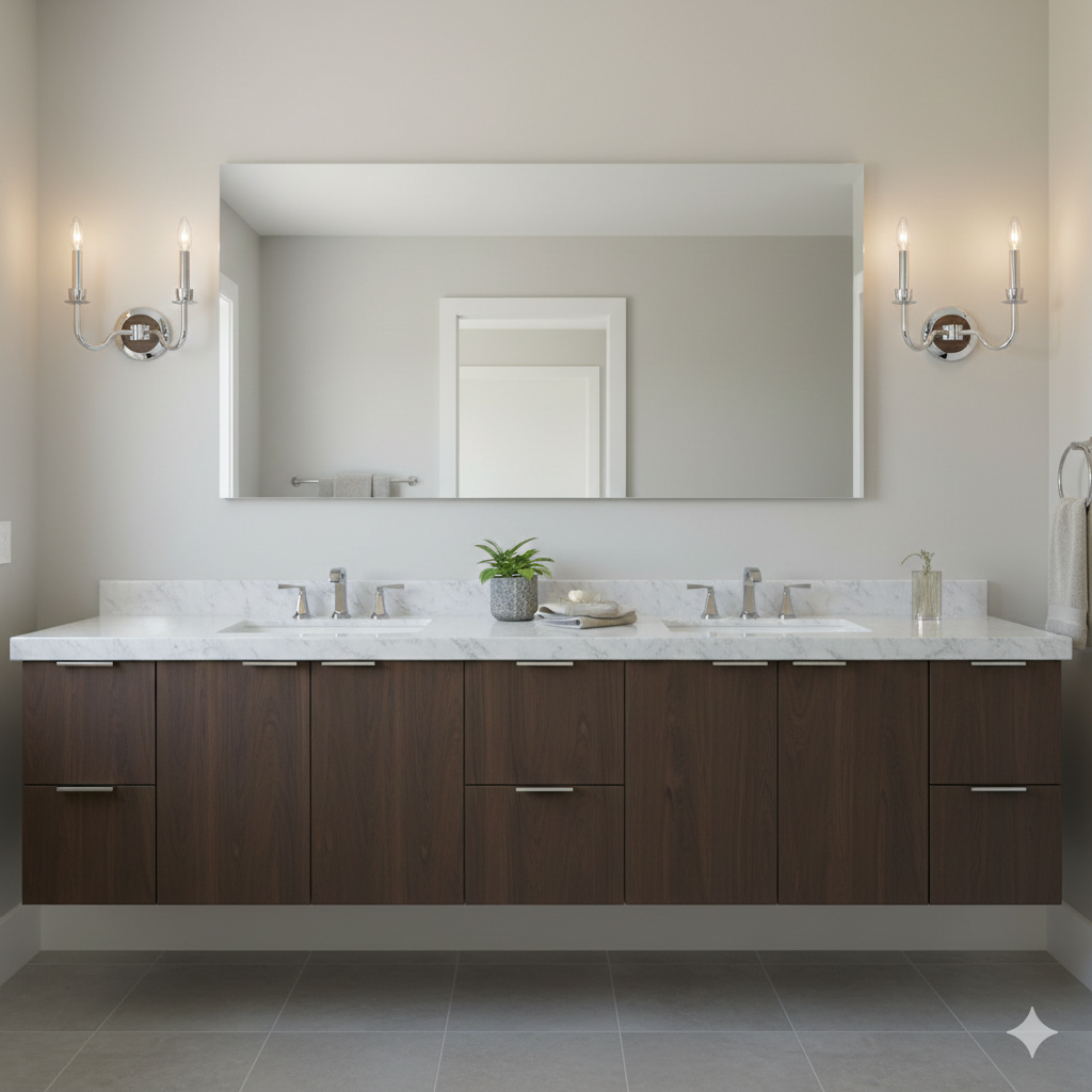 Sharlow 2-Light 11 Inch Chrome Wall Sconce – Modern Vanity & Bathroom Wall Light