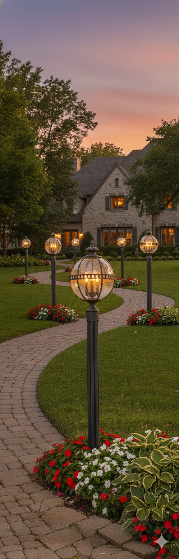 Kichler 49604LD TLUCH 3-Light Outdoor Post Mount Lantern