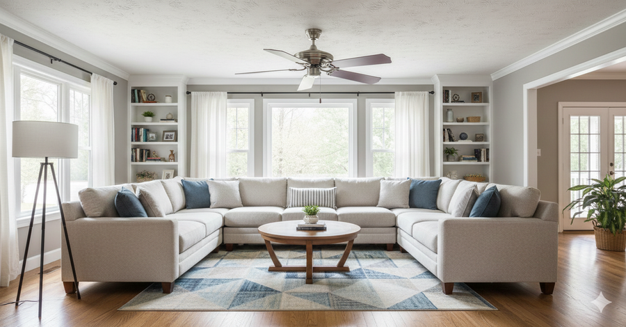 Caribbean 52″ Ceiling Fan In Brushed Nickel – Model 1051-Bn