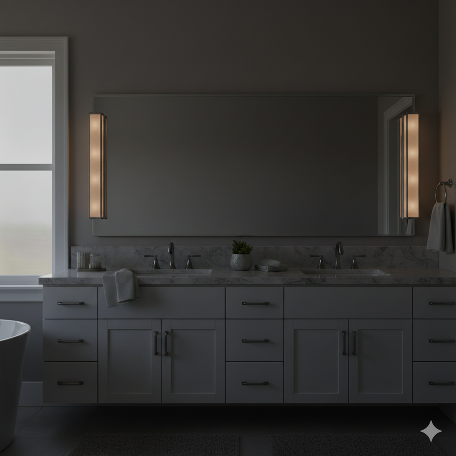 Minka Lavery Daventry 6914-613 4-Light Polished Nickel Bath Vanity Light