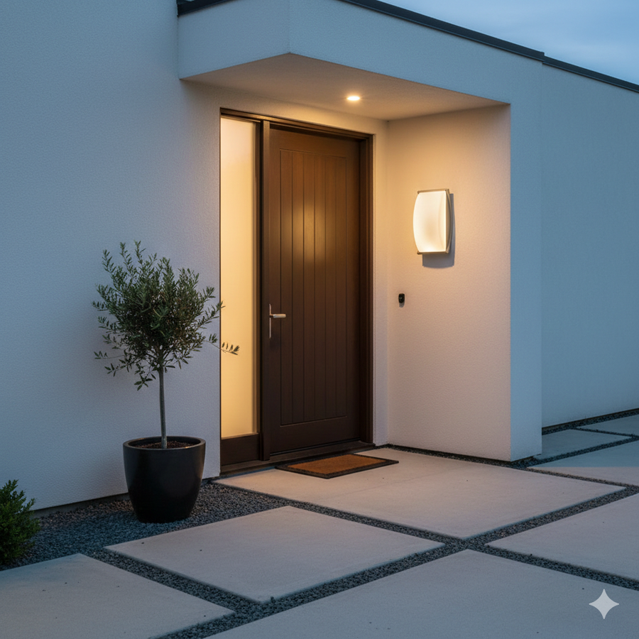 Hinkley Atlantis Medium Led Outdoor Wall Mount Light, Titanium Finish, Modern Exterior Fixture (1655Tt-Led)