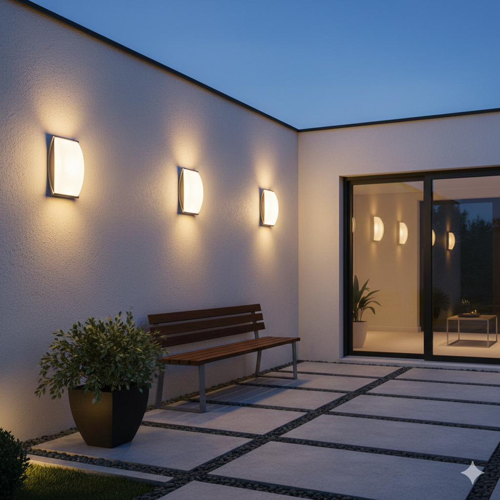 Hinkley Atlantis Medium LED Outdoor Wall Mount Light, Titanium Finish, Modern Exterior Fixture (1655TT-LED)