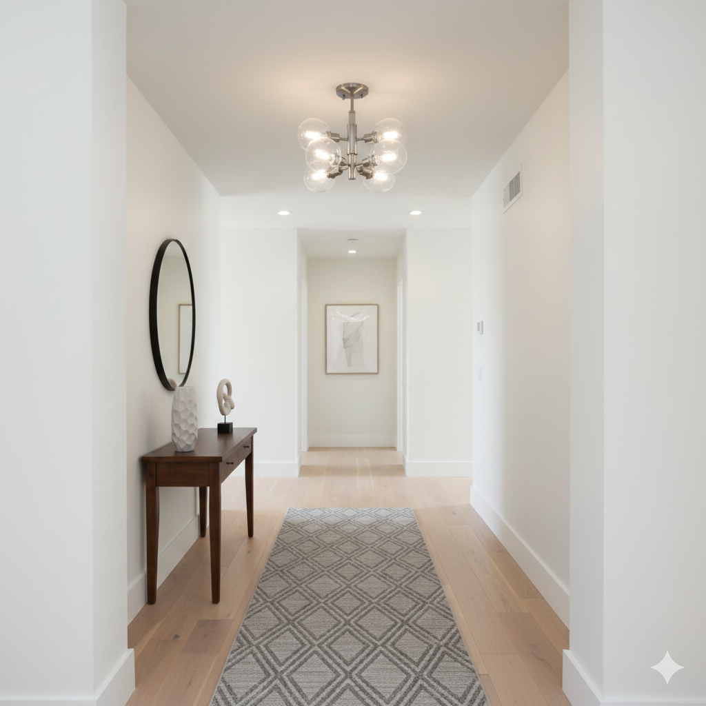 DVI Lighting Ocean Drive 4-Light Semi-Flush Mount - Clear Glass Globes