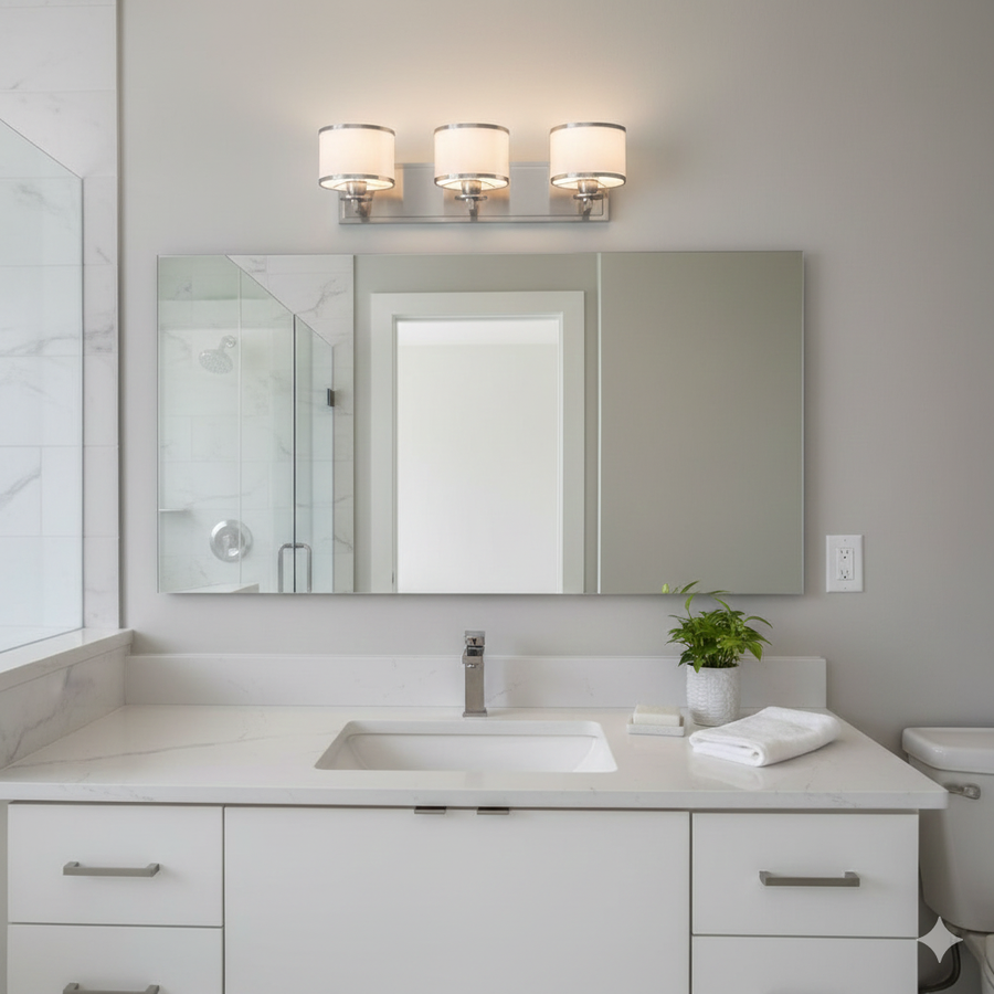 Hudson Valley 6103-Sn 3-Light Bath Bracket – Satin Nickel Bathroom Vanity Light