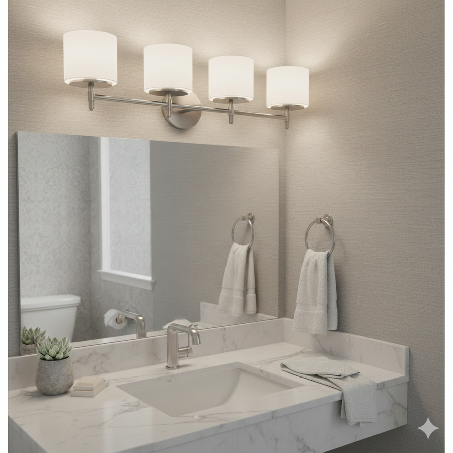 Trinity Bathroom Vanity Light, Modern Bath Vanity Fixture For Bathrooms & Powder Rooms