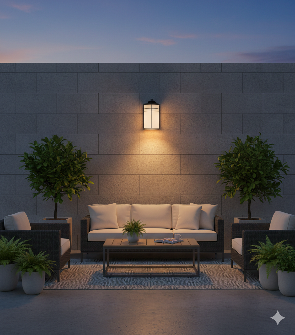 Ledgewood 1-Light Outdoor Wall Lantern LED Fixture – Vintage Black Finish