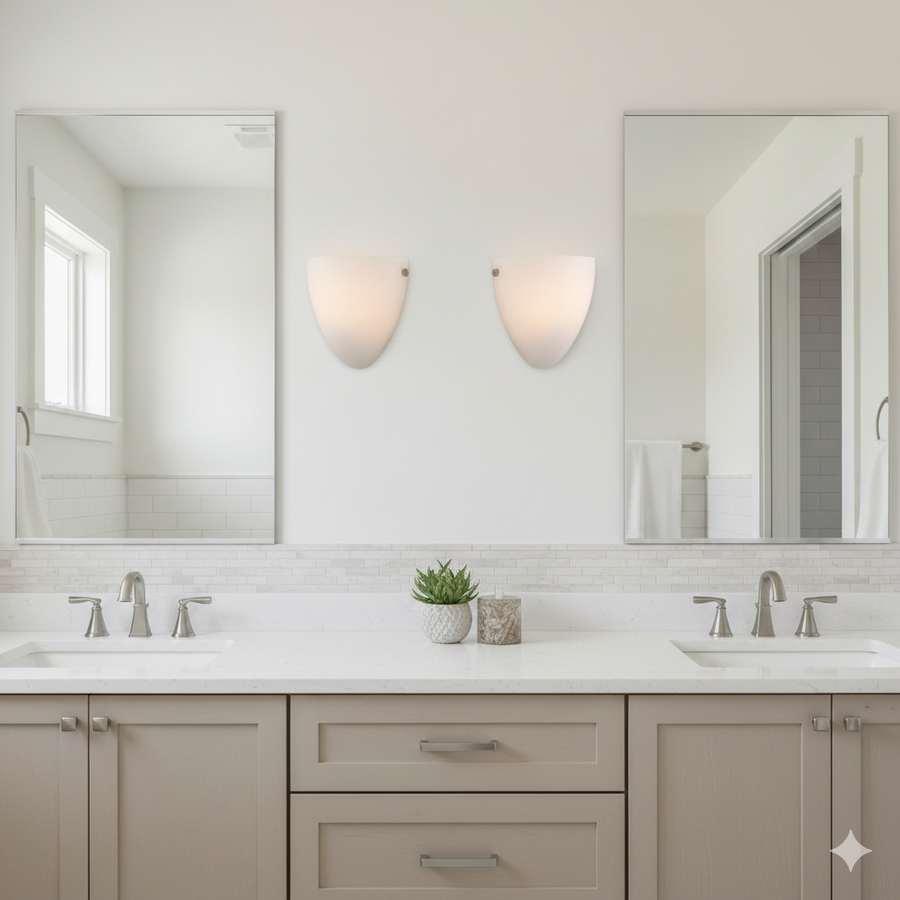 Dvi Lighting Simcoe 8" Wall Sconce - Modern 1-Light Ada Compliant Fixture, Opal Glass, Dvp12172